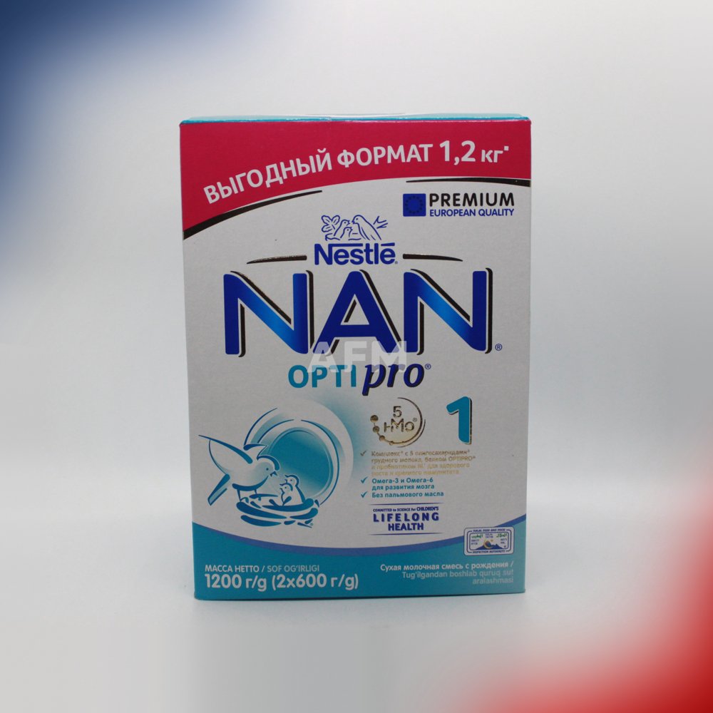 НАН Оптипро 1 смесь сух.мол 1200г 0-6м